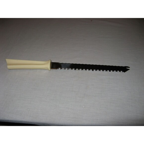 VINTAGE QUIKUT QUIKKLE STAINLESS 15.5" DOUBLE SIDED CARVING BREAD KNIFE SERRATED - Picture 2 of 4